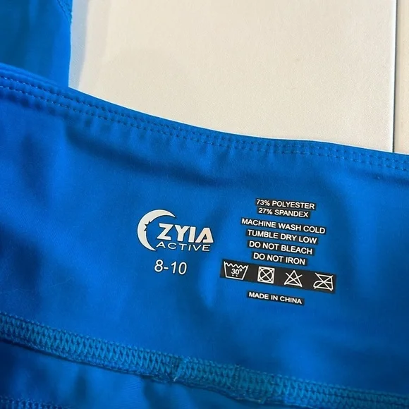 ZYIA Active Royal Electric Blue Leggings - 8-10 - Picture 3 of 5